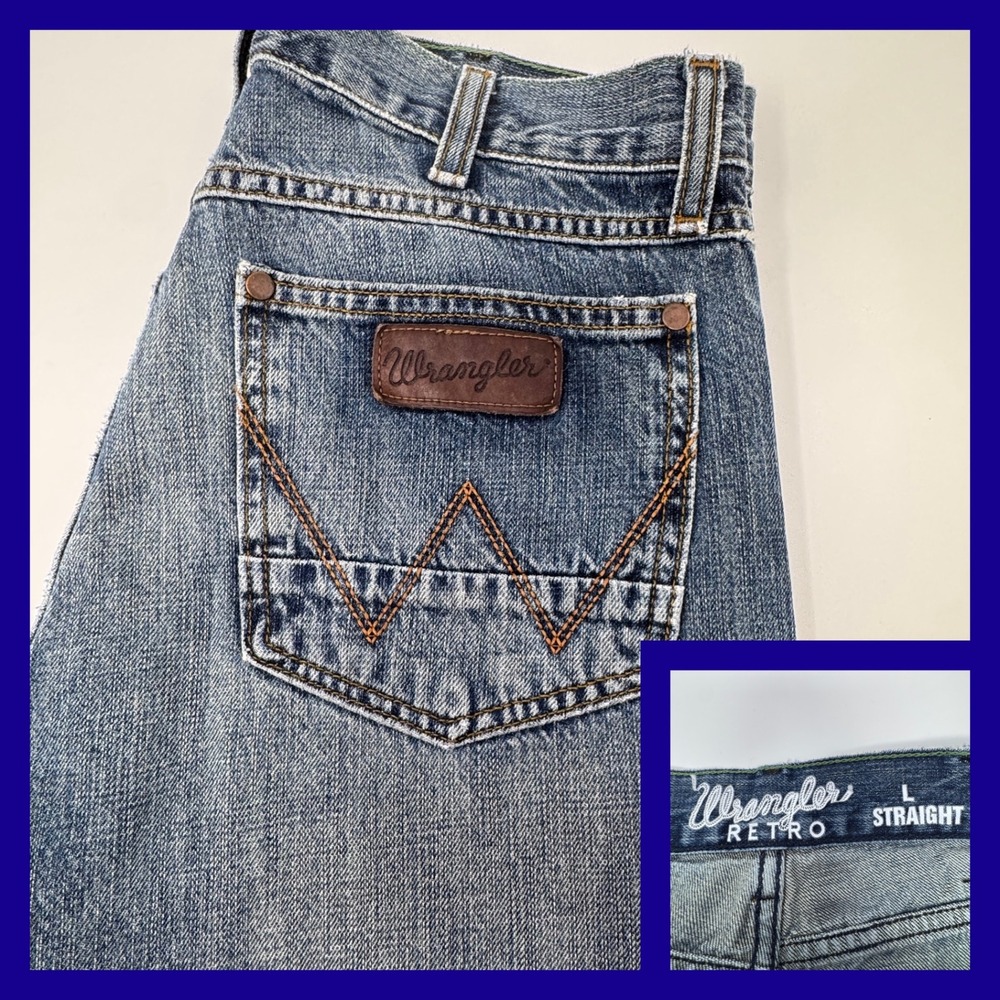 Wrangler Retro Straight Leg Jeans Women's Medium Wash Denim Size 11x36